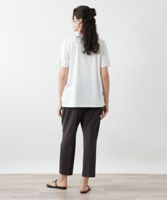 大きいサイズ！レリアンプラスハウス　ストレッチホワイトパンツ 店舗人気】ストレッチクロップドパンツ | Leilian plus house