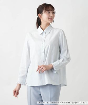 ＜Leilian plus house (Women/大きいサイズ)＞ストライプブラウス