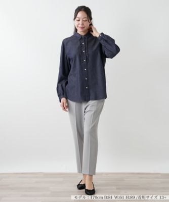 【店舗人気】フリルデニムブラウス
