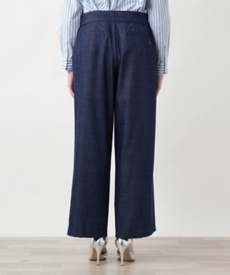 デニム調ワイドパンツ