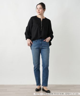 ウォッシュデニムパンツ【Ｌ　ＪＥＡＮＳ】