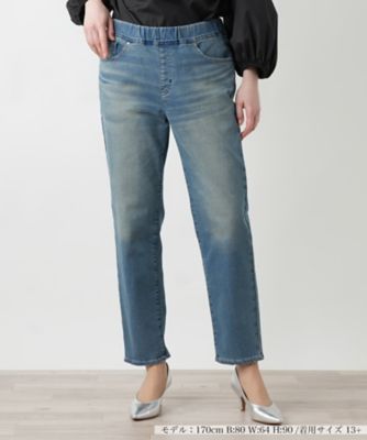 ＜Leilian plus house (Women/大きいサイズ)＞ウォッシュデニムパンツ【Ｌ　ＪＥＡＮＳ】