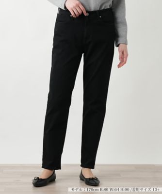 ＜Leilian plus house (Women/大きいサイズ)＞ブラックデニムパンツ【Ｌ　ＪＥＡＮＳ】