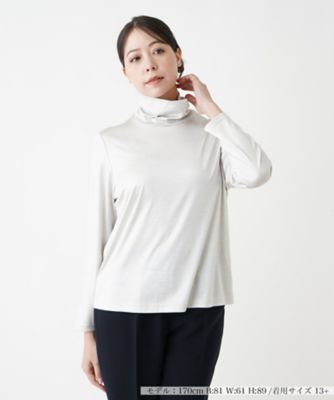 Leilian PLUS HOUSE / レリアンプラスハウス 【店舗人気】ハイネックカットソー【プラス企画】 店舗人気】ハイネックカットソー | Leilian plus house (Women
