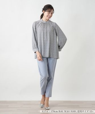 店舗人気】スタンドカラーブラウス | Leilian plus house (Women