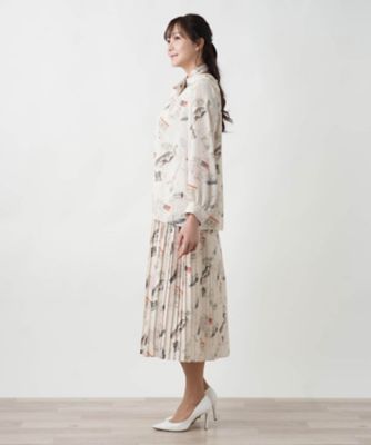 プリントボウタイブラウス【Ｌｅｉｌｉａｎ　ＷＨＩＴＥ　ＬＡＢＥＬ】