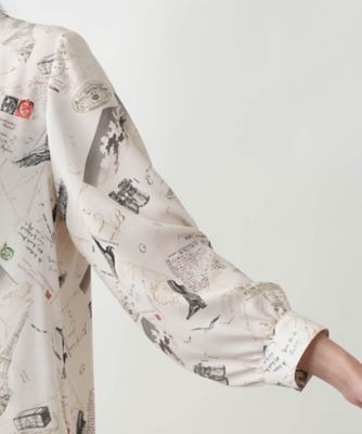 プリントボウタイブラウス【Ｌｅｉｌｉａｎ　ＷＨＩＴＥ　ＬＡＢＥＬ】