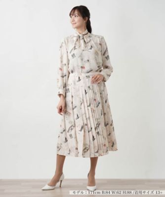 プリントプリーツスカート【Ｌｅｉｌｉａｎ　ＷＨＩＴＥ　ＬＡＢＥＬ】