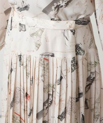 プリントプリーツスカート【Ｌｅｉｌｉａｎ　ＷＨＩＴＥ　ＬＡＢＥＬ】