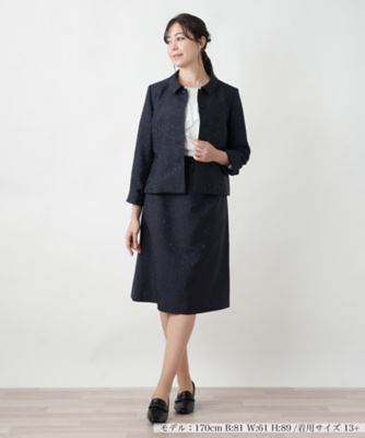 Leilian レリアン プラス 13+ スーツ スカート ジャケット 店舗人気】ステンカラースーツ【セレモニー】 | Leilian plus