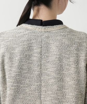 ツイードニットジャケット【セレモニー】【Ｌｅｉｌｉａｎ　ＷＨＩＴＥ　ＬＡＢＥＬ】