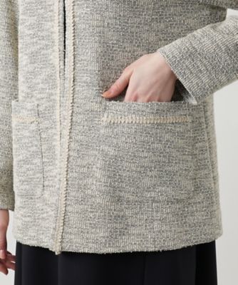 ツイードニットジャケット【セレモニー】【Ｌｅｉｌｉａｎ　ＷＨＩＴＥ　ＬＡＢＥＬ】