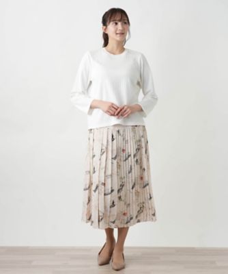 Leilian PLUS HOUSE / レリアンプラスハウス 【店舗人気】クルーネックニット【Leilian WHITE LABEL】 店舗人気】透かし編みクルーネックニット【Leilian