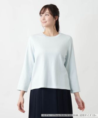 ＜Leilian plus house (Women/大きいサイズ)＞クルーネックニット【Ｌｅｉｌｉａｎ　ＷＨＩＴＥ　ＬＡＢＥＬ】