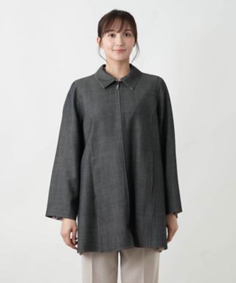 ステンカラーショートコート【Leilian WHITE