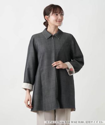 ＜Leilian plus house (Women/大きいサイズ)＞ステンカラーショートコート【Ｌｅｉｌｉａｎ　ＷＨＩＴＥ　ＬＡＢＥＬ】