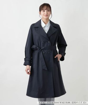 ＜Leilian plus house (Women/大きいサイズ)＞オープンカラートレンチコート【セレモニー】【Ｌｅｉｌｉａｎ　ＷＨＩＴＥ　ＬＡＢＥＬ】