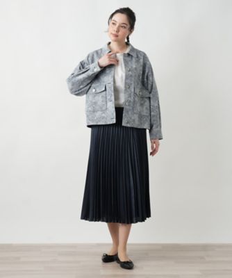 リーフ柄シャツジャケット【Ｌｅｉｌｉａｎ　ＷＨＩＴＥ　ＬＡＢＥＬ】