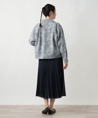 リーフ柄シャツジャケット【Ｌｅｉｌｉａｎ　ＷＨＩＴＥ　ＬＡＢＥＬ】