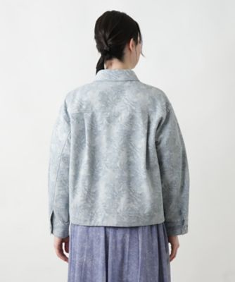 リーフ柄シャツジャケット【Ｌｅｉｌｉａｎ　ＷＨＩＴＥ　ＬＡＢＥＬ】