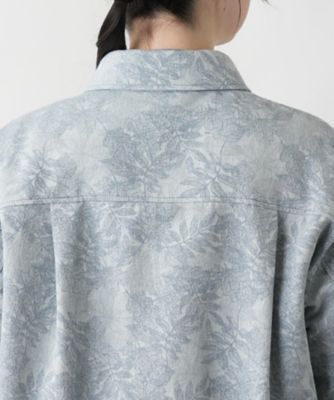 リーフ柄シャツジャケット【Ｌｅｉｌｉａｎ　ＷＨＩＴＥ　ＬＡＢＥＬ】