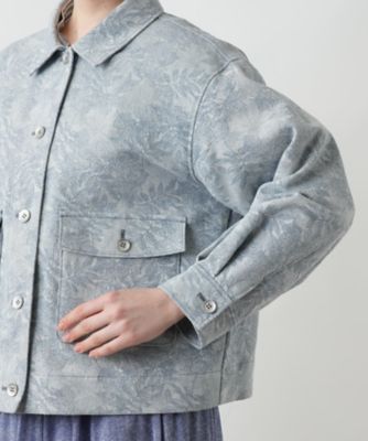 リーフ柄シャツジャケット【Ｌｅｉｌｉａｎ　ＷＨＩＴＥ　ＬＡＢＥＬ】