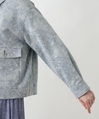 リーフ柄シャツジャケット【Ｌｅｉｌｉａｎ　ＷＨＩＴＥ　ＬＡＢＥＬ】
