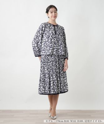 フラワー柄リボンブラウス【Ｌｅｉｌｉａｎ　ＷＨＩＴＥ　ＬＡＢＥＬ】