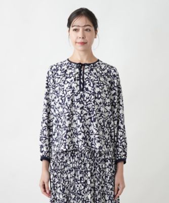 フラワー柄リボンブラウス【Ｌｅｉｌｉａｎ　ＷＨＩＴＥ　ＬＡＢＥＬ】