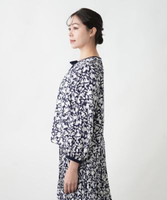 フラワー柄リボンブラウス【Ｌｅｉｌｉａｎ　ＷＨＩＴＥ　ＬＡＢＥＬ】
