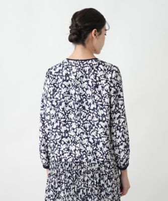 フラワー柄リボンブラウス【Ｌｅｉｌｉａｎ　ＷＨＩＴＥ　ＬＡＢＥＬ】