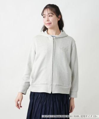 ＜Leilian plus house (Women/大きいサイズ)＞ラメジップパーカ【Ｌｅｉｌｉａｎ　ＷＨＩＴＥ　ＬＡＢＥＬ】