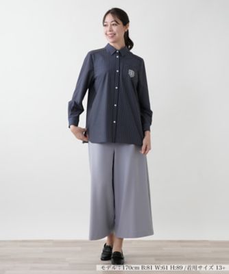【店舗人気】刺繍ストライプシャツ