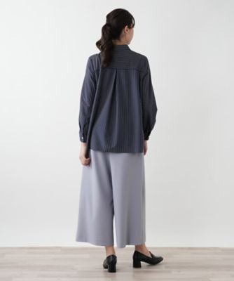 【店舗人気】刺繍ストライプシャツ