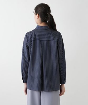 【店舗人気】刺繍ストライプシャツ