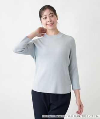 ＜Leilian plus house (Women/大きいサイズ)＞ラメリブニット