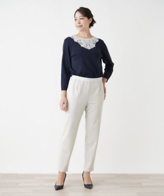 美品 LEILIAN レリアン プラスハウス ストレッチスリムパンツ 17+ 美品 LEILIAN レリアン プラスハウス ストレッチスリムパンツ 17
