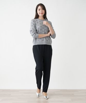 美品 LEILIAN レリアン プラスハウス ストレッチスリムパンツ 17+ 美品 LEILIAN レリアン プラスハウス ストレッチスリムパンツ 17