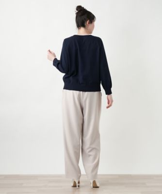 【店舗人気】透かし編みクルーネックニット【Ｌｅｉｌｉａｎ　ＷＨＩＴＥ　ＬＡＢＥＬ】