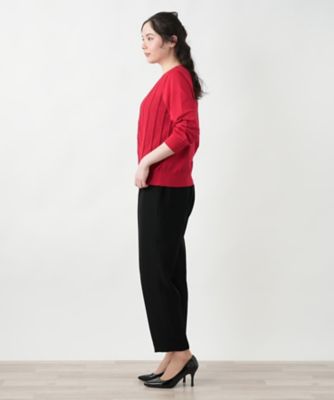 【店舗人気】透かし編みクルーネックニット【Ｌｅｉｌｉａｎ　ＷＨＩＴＥ　ＬＡＢＥＬ】