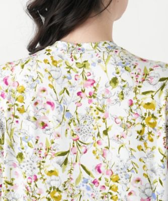 Leilian PLUS HOUSE / レリアンプラスハウス 【店舗人気】幾何学柄ハイネックカットソー【Leilian WHITE LABEL】 ボタニカル柄ハイネックカットソー【Leilian WHITE