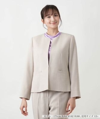 最終値下げ❗️レリアンプラスハウス 未使用❗️ダブルボタン カシミアのジャケット フレアシルエットブレザー | Leilian plus house (Women/大きいサイズ