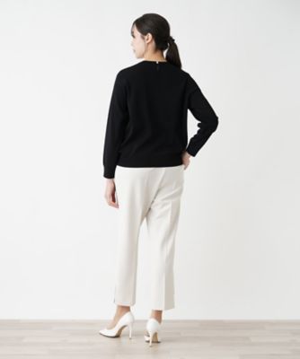Leilian PLUS HOUSE / レリアンプラスハウス 【店舗人気】ビジューネックニット 店舗人気】ビジューネックニット|レリアン プラスハウス