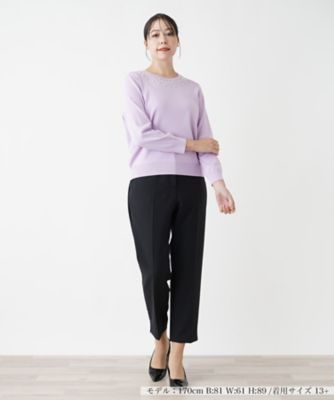 Leilian PLUS HOUSE / レリアンプラスハウス 【店舗人気】ビジューネックニット 店舗人気】ビジューネックニット | Leilian plus house (Women