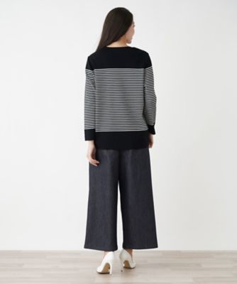 店頭人気】マリンボーダーニット | Leilian plus house (Women/大きい