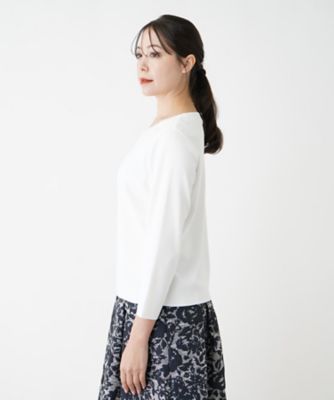 Leilian PLUS HOUSE / レリアンプラスハウス 【店舗人気】レース切替カットソー 店舗人気】切替チュニックブラウス【プラス企画】|レリアン