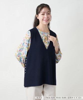 ＜Leilian plus house (Women/大きいサイズ)＞ニットジレ
