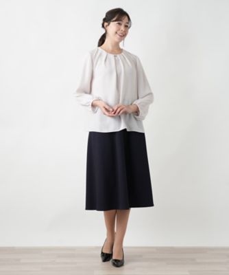 【店舗人気】タックブラウス【セレモニー】【Ｌｅｉｌｉａｎ　ＷＨＩＴＥ　ＬＡＢＥＬ】