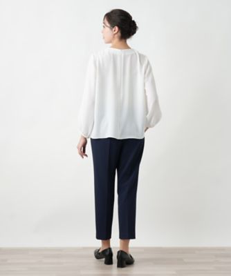 【店舗人気】タックブラウス【セレモニー】【Ｌｅｉｌｉａｎ　ＷＨＩＴＥ　ＬＡＢＥＬ】