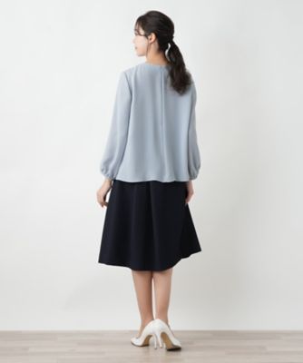 【店舗人気】タックブラウス【セレモニー】【Ｌｅｉｌｉａｎ　ＷＨＩＴＥ　ＬＡＢＥＬ】